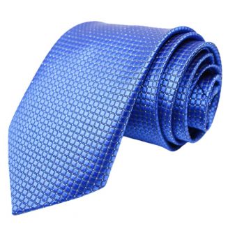 Fako Fashion® - Stropdas - Ruit - Satijn - 8cm - 145cm - Royal Blauw