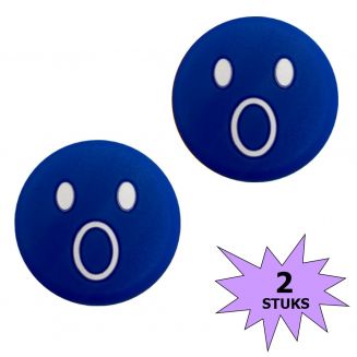 Fako Bijoux® - Tennisdemper - Emoji - Verbaasd Blauw - 2 Stuks