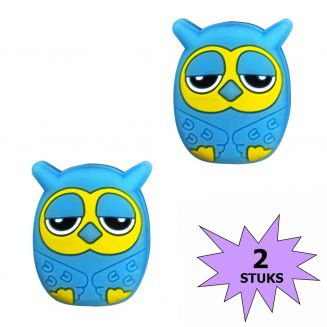 Fako Bijoux® - Tennisdemper - Uiltje - Blauw - 2 Stuks