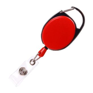Merkloos - Uittrekbare Sleutelhanger Met Koord / Rolspeld / Yoyo / Jojo / Skipashouder - Nylon - 36x56mm - Rood