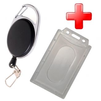 Fako Bijoux® - Kaarthouder PCS Verticaal + Sleutelhanger Met Uittrekbaar Koord