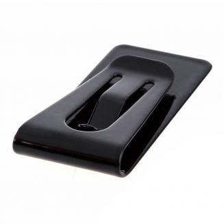 Fako Bijoux® - Geldclip - Moneyclip - RVS - Veer - 55x27mm - Zwart 