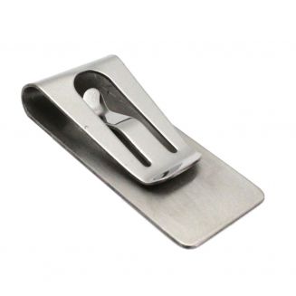 Fako Bijoux® - Geldclip - Moneyclip - RVS - Veer - 55x27mm - Geborsteld