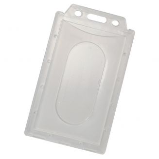 Fako Bijoux® - Kaarthouder PCS Verticaal - ID Kaart - Pasjeshouder - Badgehouder - Transparant - 1 Stuk