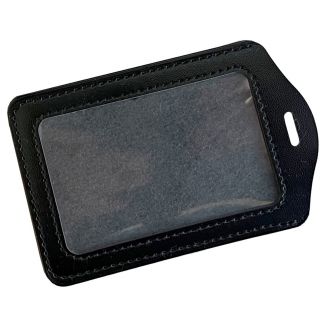 Fako Bijoux® - Badgehouder PU Leder Verticaal - Zwart