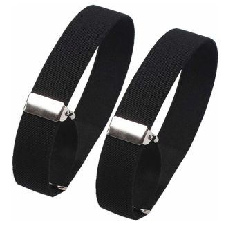 Fako Bijoux® - Mouwophouders - Elastisch - Per Paar - 2 Stuks - Zwart