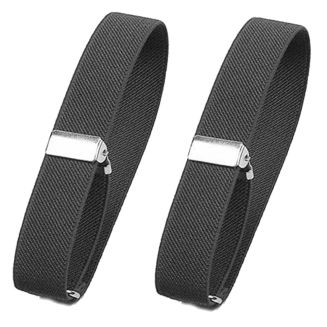 Fako Bijoux® - Mouwophouders - Elastisch - Per Paar - 2 Stuks - Donkergrijs