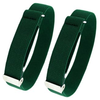 Fako Bijoux® - Mouwophouders - Elastisch - Per Paar - 2 Stuks - Donkergroen