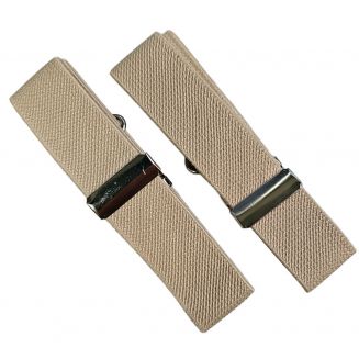 Fako Bijoux® - Mouwophouders - Elastisch - Per Paar - 2 Stuks - Beige