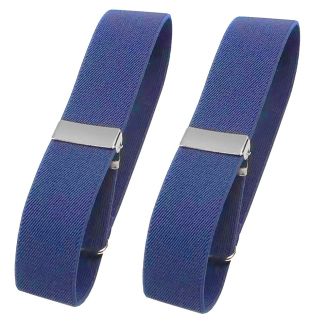 Fako Bijoux® - Mouwophouders - Elastisch - Per Paar - 2 Stuks - Kobalt Blauw