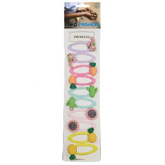 Fako Fashion® - 10 Haarspeldjes Op Kaart - Haarclips Voor Meisjes - 10 Stuks - Boerderij - Mix
