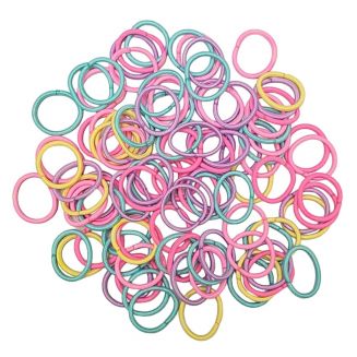 Fako Fashion® - Haarelastiekjes Mini - Ø 25mm - 2mm Dik - 100 Stuks - Sunny Mix