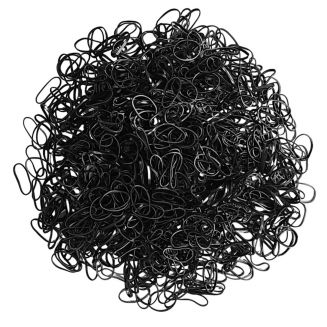 Fako Fashion® - 1000x Zwarte Mini Elastiekjes - Meisjes - Baby - Kinderen - Haar Elastiekjes - Elastiek - Extra Sterk - 1000 Stuks