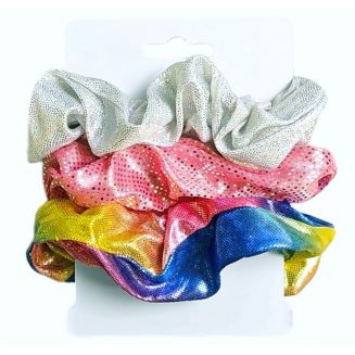 Fako Fashion® - Haarelastiek - Scrunchie - Haarwokkel - Haarband - Unicorn Forever - 3 Stuks