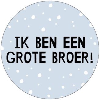 60x Sticker Ik Ben Een Grote Broer - Blauw - Babyshower - Zwangerschap - Geboorte - Jongen - Zoon - Kraamfeest - Sluitsticker - Feeststicker - Sticker - Trakteren - 40mm - 60 Stuks