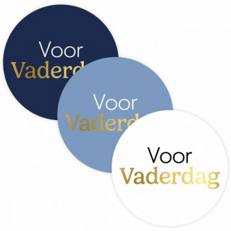 30x Sticker Voor Vaderdag - 3 Kleuren - Sluitsticker - Sluitzegel - Feeststicker Presentje - Enveloppe - Cadeau - Gift - Cadeauzakje - Traktatie - Leuk inpakken - Sticker - 40mm - 30 Stuks