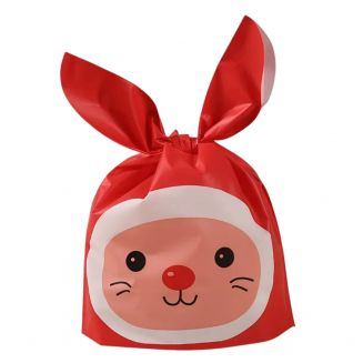 Fako Bijoux® - Uitzeelzakjes 13x22cm - 50 Stuks - Traktatie Zakjes Voor Uitdeelcadeautjes - Uitdeelzakjes Kinderfeestje - Verjaardag - Pasen -  Konijn - Rood