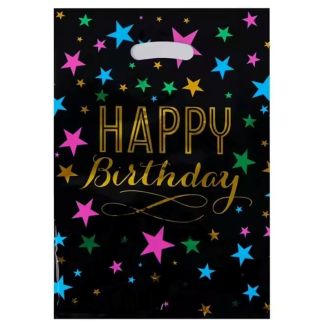 Fako Bijoux - Folie Uitdeelzakjes Happy Birthday - 10 stuks - Traktatie Zakjes Voor Uitdeelcadeautjes - Uitdeelzakjes Kinderfeestje - Verjaardag - Wit