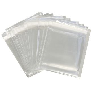 Fako Bijoux® - Cellofaan Zakjes 10x10cm - Zakjes Met Plakstrip - Zelfklevende Zakjes - Uitdeelzakjes - Transparant - 200 Stuks