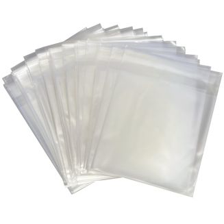 Fako Bijoux® - Cellofaan Zakjes Frosted 10x10cm - Zakjes Met Plakstrip - Zelfklevende Zakjes - Uitdeelzakjes - Mat Transparant - 200 Stuks