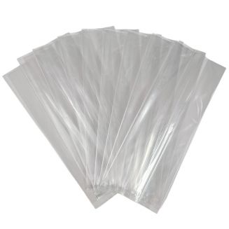 Fako Bijoux® - Bodem Cellofaan Zakjes 8x6x23cm - Zelf Staande Zakjes - Uitdeelzakjes - Transparant - 50 Stuks