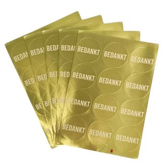 Fako Bijoux® - Stickers Op Vel - 40mm - Bedankt - Beloningsstickers - Stickers Kinderen - Sluitsticker - Sluitzegel - 60 Stuks