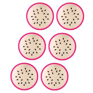 Fako Bijoux® - Fruitige Siliconen Onderzetters -  Fruit Collectie - 6 Stuks - 9cm - Passievrucht