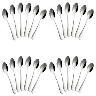 Fako Bijoux® - Theelepel / Koffielepel Classic - 12cm - Zilver - 24 Stuks