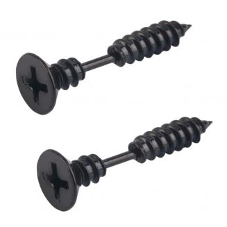 Fako Bijoux® - Oorbellen - Schroef - Schroeven - Zwart