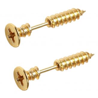 Fako Bijoux® - Oorbellen - Schroef - Schroeven - Goudkleurig