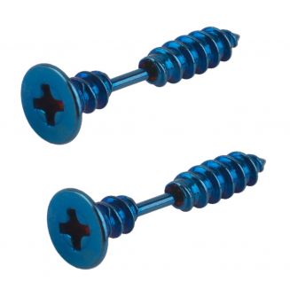 Fako Bijoux® - Oorbellen - Schroef - Schroeven - Blauw