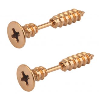Fako Bijoux® - Oorbellen - Schroef - Schroeven - Rosé Goudkleurig