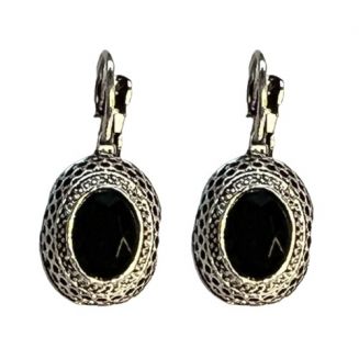 Fako Bijoux® - Oorbellen - Tibetaanse Stijl - Zwart