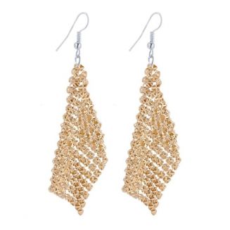 Fako Bijoux® - Oorbellen - Dansende Doekjes - Goudkleurig