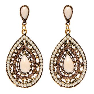 Fako Bijoux® - Oorbellen - Bohemian - Druppel - Crème