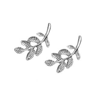Fako Bijoux® - Oorbellen - Steker - Takken - Zilverkleurig