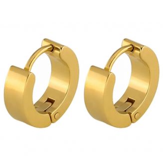 Fako Bijoux® - Oorbellen - Oorringen - Stainless Steel - Classic - Goudkleurig