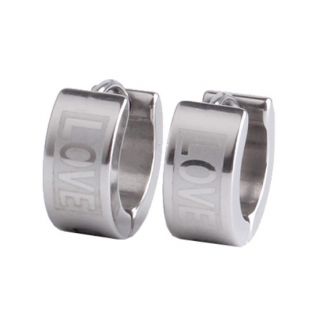 Fako Bijoux® - Oorbellen - Oorringen - Stainless Steel - Love