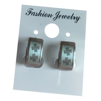 Fako Bijoux® - Oorbellen - Oorringen - Stainless Steel - Klavertjes