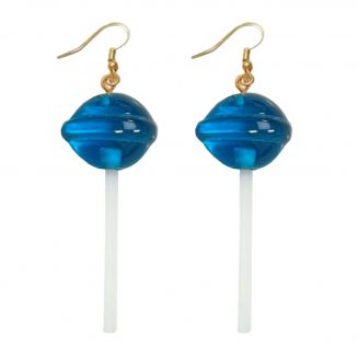 Fako Bijoux® - Oorbellen - Lolly Op Een Stokje - 15x78mm - Aqua