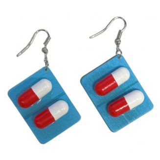 Fako Bijoux® - Oorbellen - Capsules in Drukstrip - Rood/Wit/Blauw