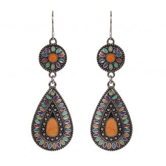 Fako Bijoux® - Oorbellen - Bohemian - Druppel - Oranje