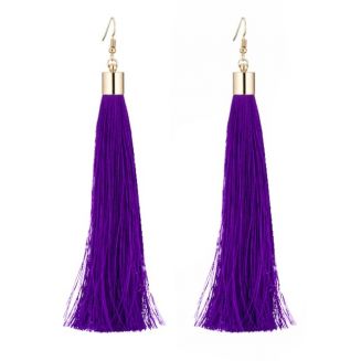 Fako Bijoux® - Oorbellen - Kwast XL - Paars