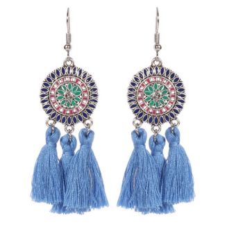 Fako Bijoux® - Oorbellen - Bohemia - Kwastjes - Blauw