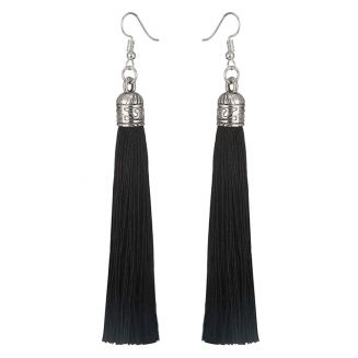 Fako Bijoux® - Oorbellen - Kwast Romania XL - Zwart