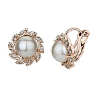 Fako Bijoux® - Clip Oorbellen - Parel Mini - Goudkleurig