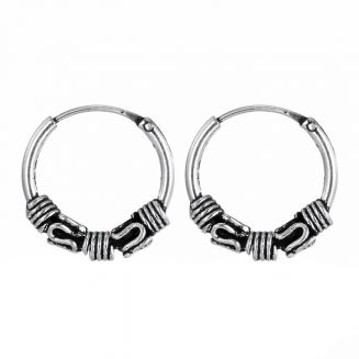 Fako Bijoux® - Bali Oorringen - Bali - 12mm - Zilverkleurig