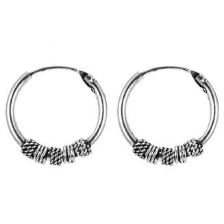 Fako Bijoux® - Bali Oorringen - Luki - 15mm - Zilverkleurig 