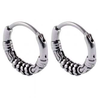 Fako Bijoux® - Bali Oorringen - Lovina - 14mm - RVS - Staal – Zilverkleurig