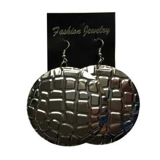 Fako Bijoux® - Oorbellen - Metaal - Cirkel Grof - Zilverkleurig